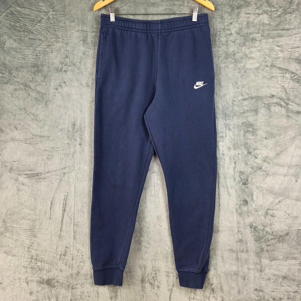 Nike Pants Mens Medium Blue Sportswear Club Joggers Athletic Fleece Sweatpants